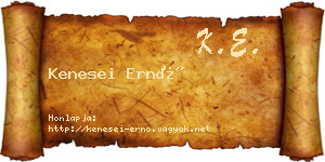 Kenesei Ernő névjegykártya